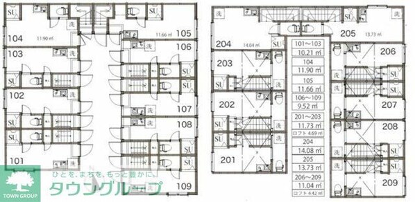 サークルハウス東松原の物件間取画像